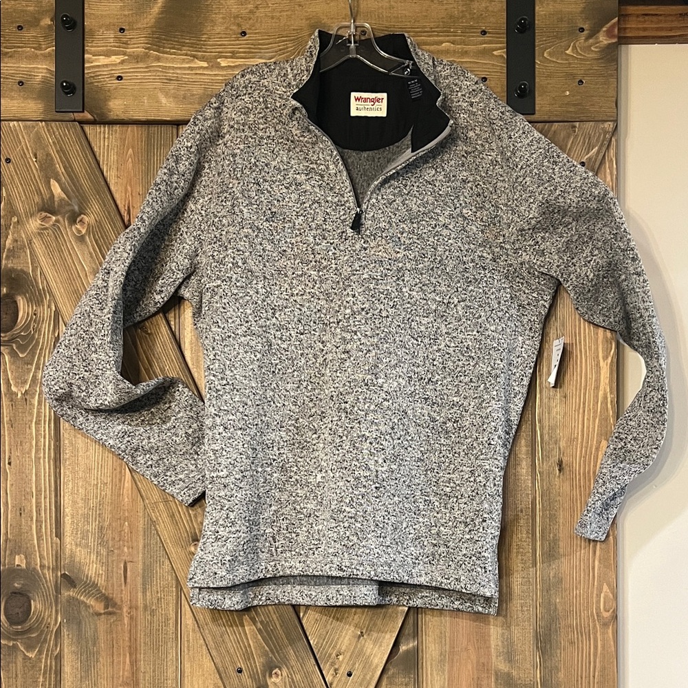 Wrangler Men's Zip-Up Gray Sweater